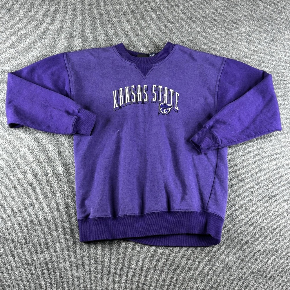 Kansas State Wildcats Sweatshirt Mens Medium Purple NCAA Crable Sportswear